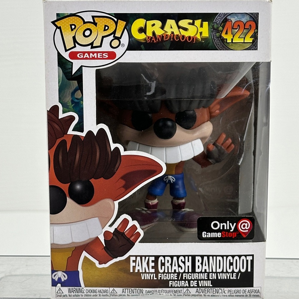 Funko Pop Games Fake Crash Bandicoot 422 GameStop‎ Exclusive Vinyl Figure